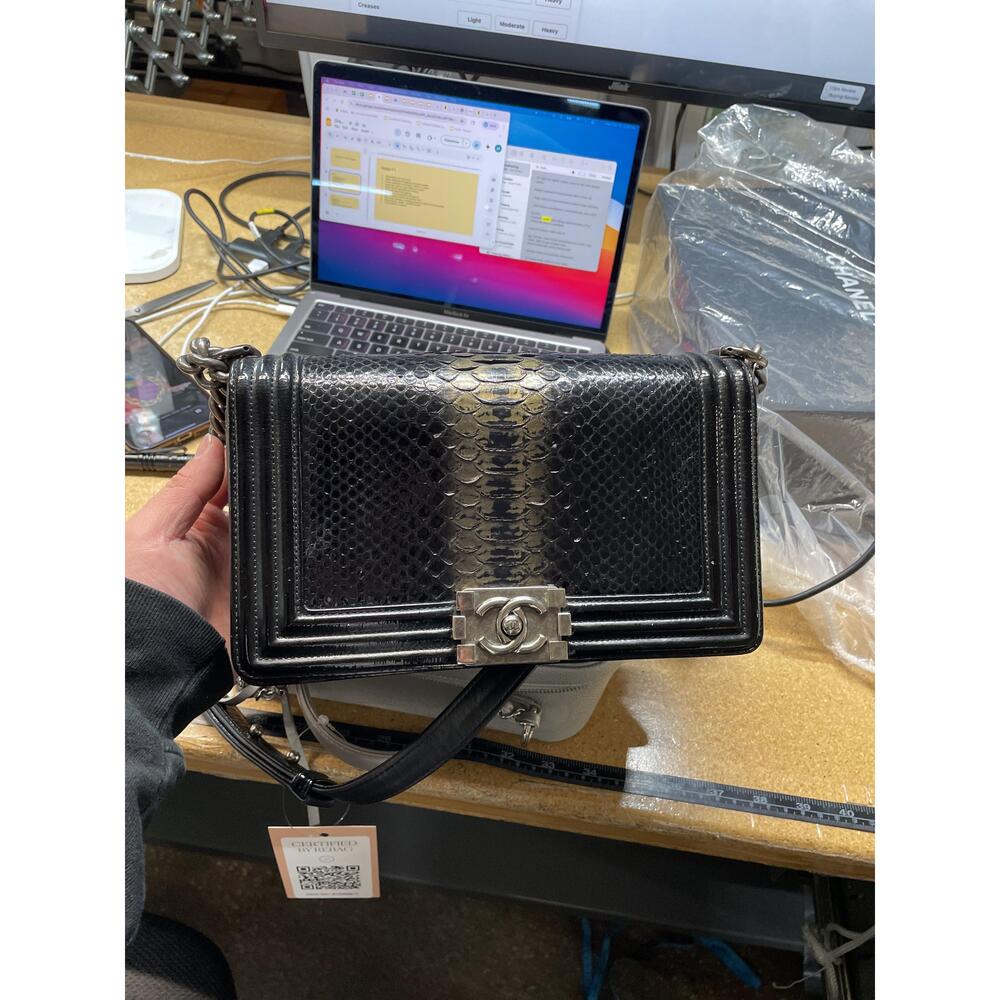 Chanel Boy Flap Bag Python Old Medium #239904C30B - image 6